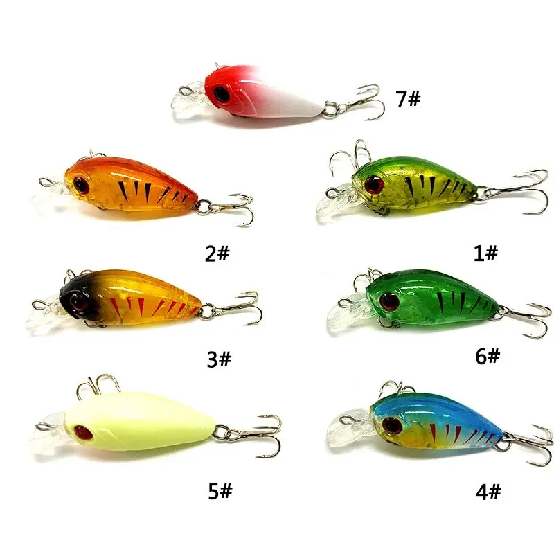4.8CM 3.8G sztuczne twarde plastikowe małe, głębokie przynęty nurkujące Crankbait, małe, pływające grzechotki — zdjęcie 3
