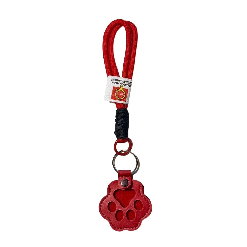 Pet Collection Gift Leather Pet Hair Keychain Refillable Charm Decoration Cat Fur Storage Pendant Paw Shape Cat Paw Cat Dog Fur