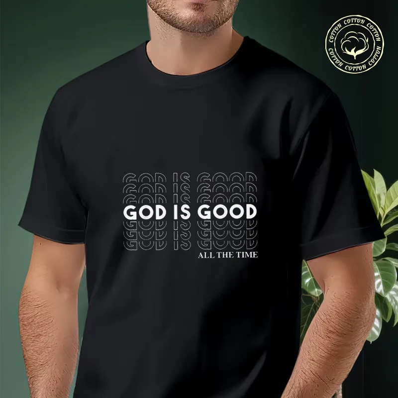 

God Is Good Graphic Motorcycle T Shirt Cotton Fashion Men And Women Aesthetic High Quality Unisex Top Tees