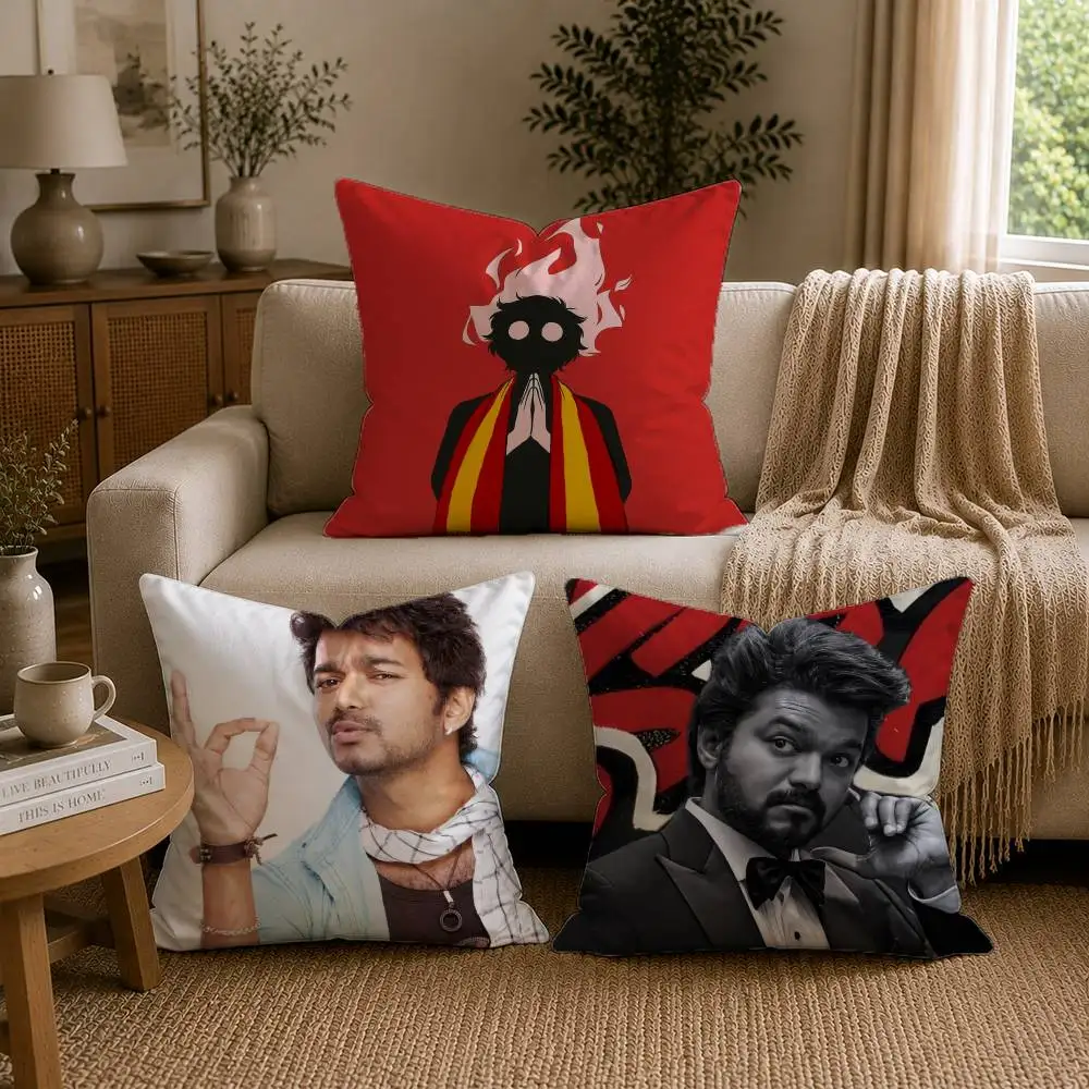 T-Thalapathy V-Vijay India Pillow Case Pattern Printed Pillowcase For Living Room Sofa Cushion Cover