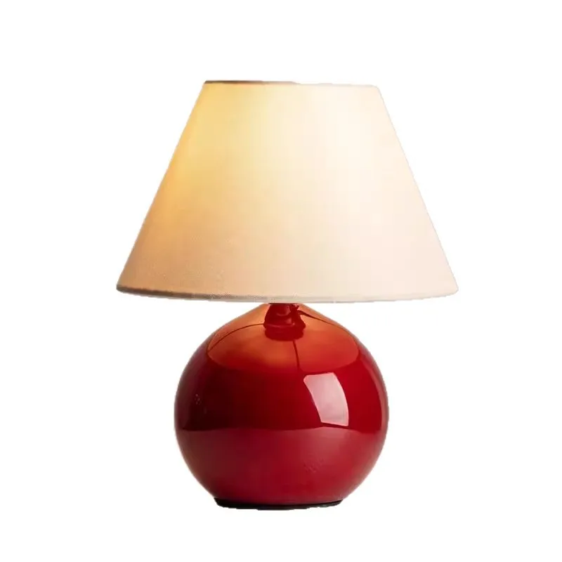 

Cute chestnut ceramic retro minimalist bedroom atmosphere desktop lamp