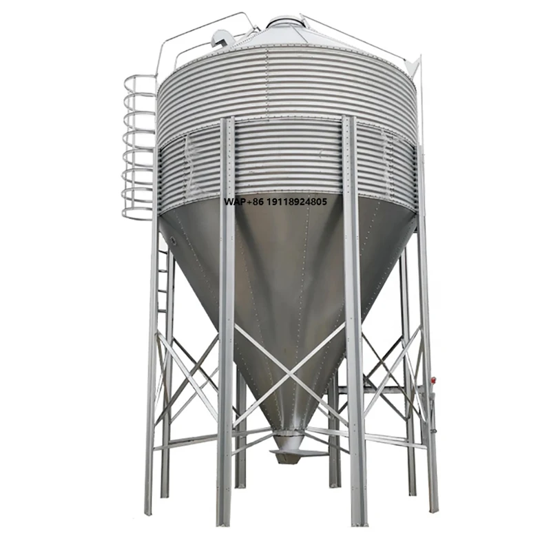 

High-quality Grain and Chicken Feed Soybeans and Corn Galvanized Sheets Poultry and Chicken Storage Grain Silo Material Tower