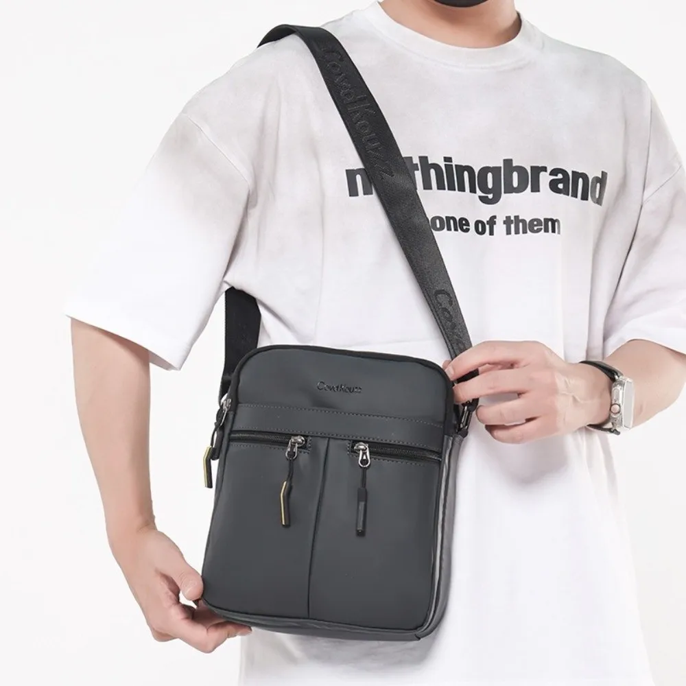 

Single Shoulder Men Shoulder Bag Large Capacity Multi-Pockets Business Messenger Bag Multi-functional Square