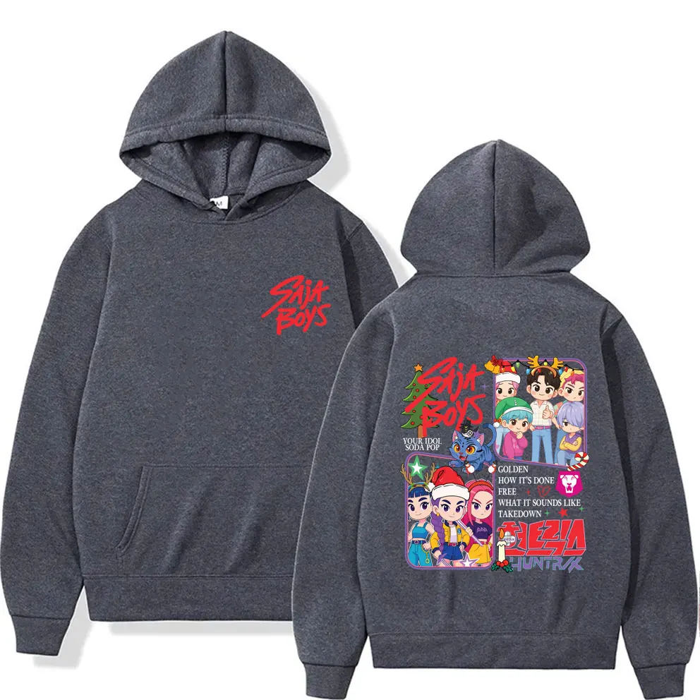 Kpop شيطان الصيادين ساجا بنين رومي ميرا زوي ديربي النمر هوديي الذكور خمر الصوف كنزة صوفية قطنية صوف الرجال النساء عيد الميلاد هوديس #2