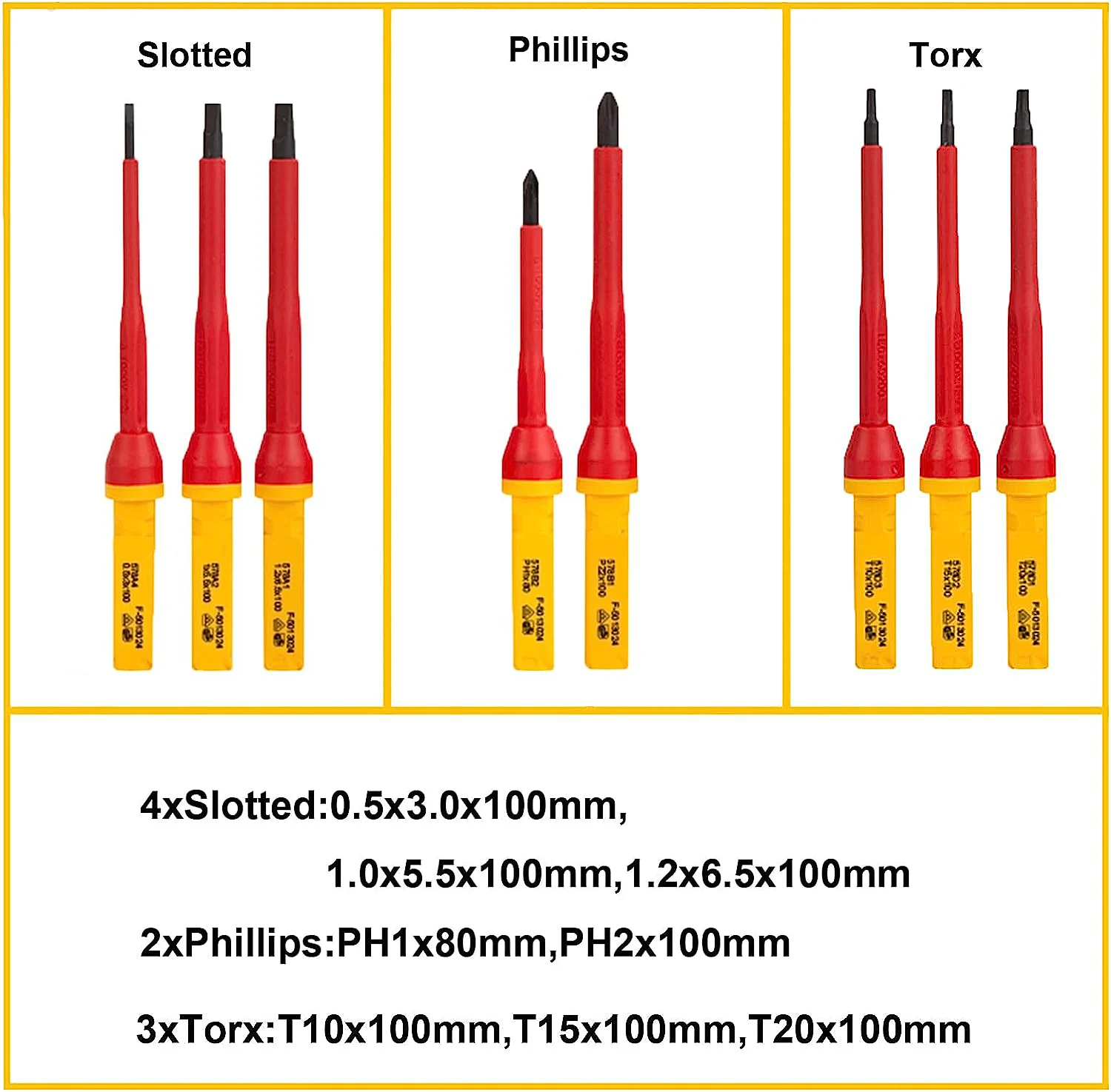 JUNEFOR 12 In 1 Insulated Screwdriver Set T-shaped Handle Magnetic Screwdriver Bits Kit Hand Tools Wrench 1000V Electrician Tool