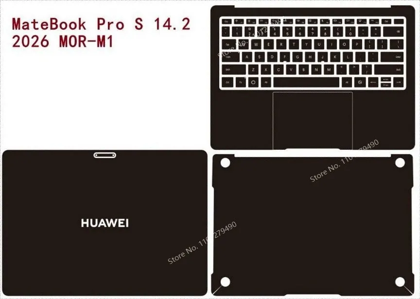 for HUAWEI MateBook Pro S 14.2 2026 MOR-M1 MatePad Edge PRE-CUT Anti-scratch Vinyl Skin Stickers Laptop Decal Cover Protector