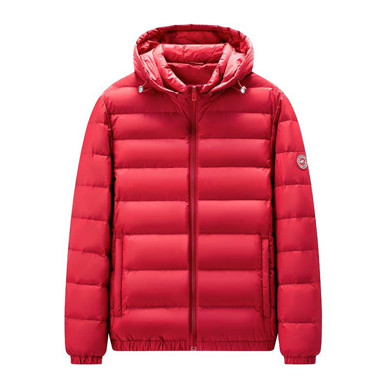 

Real 90% White Duck Down Parkas Coat Lightweight Winter Keep Warm Zipper Clothes Simple Hood Duck Down Outdoor Jacket