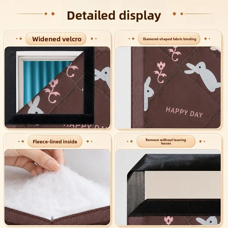 Winter Thermal Insulation Door Curtain Windproof Partition Screen Curtains Magnetic Thick Warm Door Cover for Entrance Doorways
