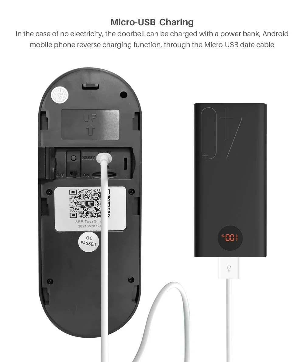 WiFi HD 1080P Video Doorbell Smart Wireless Doorbell High Definition Security Camera Ring Doorbell view 6