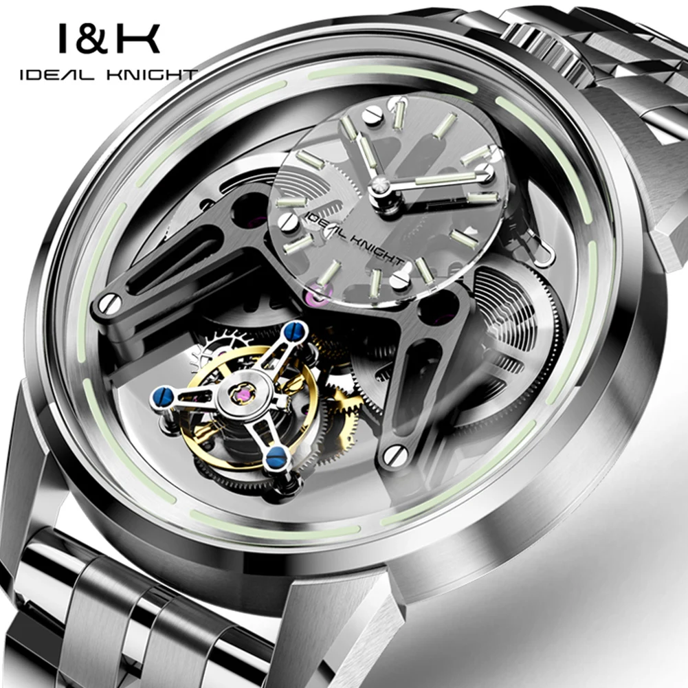 IDEAL KNIGHT 6806 High-end Men\'s Watches Luxury Tourbillon Automatic Mechanical Wrist Watch for Men (Future Battle Armor Series)