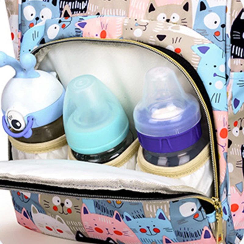 Cartoon Baby Stroller Hanging Bag Baby Diaper Storage Bag Large Capacity Baby Bottle Thermos Fashion Mommy Backpack Portable Bag