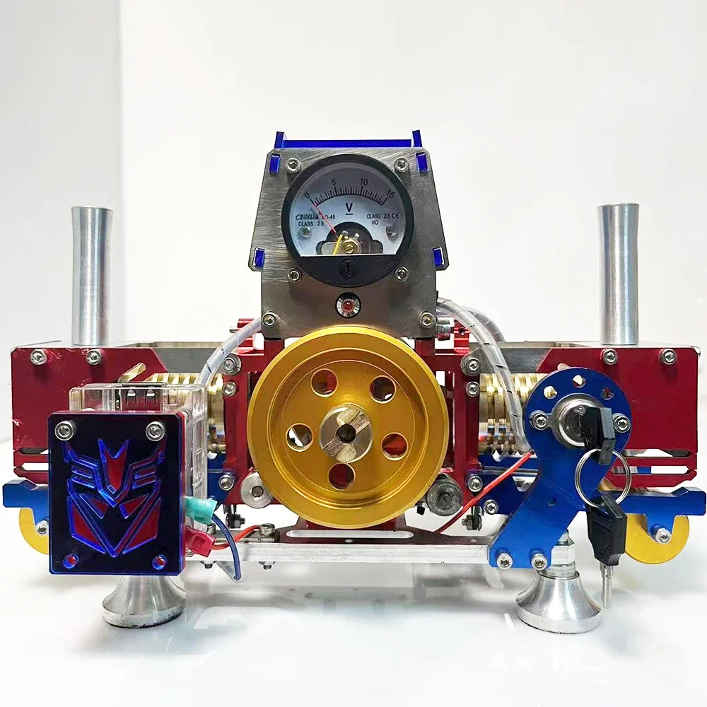 

Internal Combustion Engine Steam Engine Metal Model with Pressure Gauge Internal Combustion Engine Toy Scientific Experiment Toy