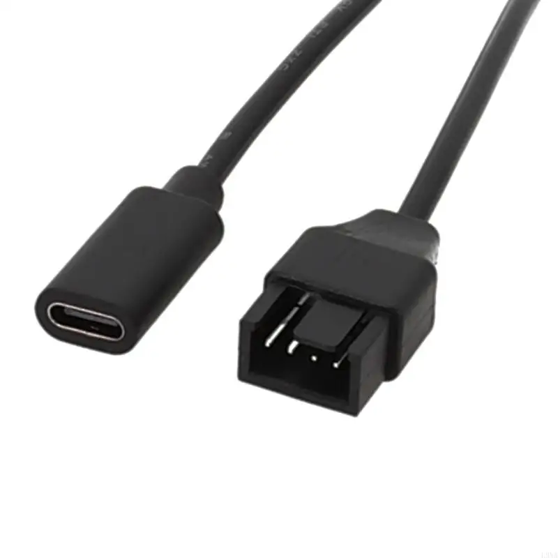 L9NA Power Cable Connector 3Pin 4Pin Fan To Type C Extension Cable Adapter
