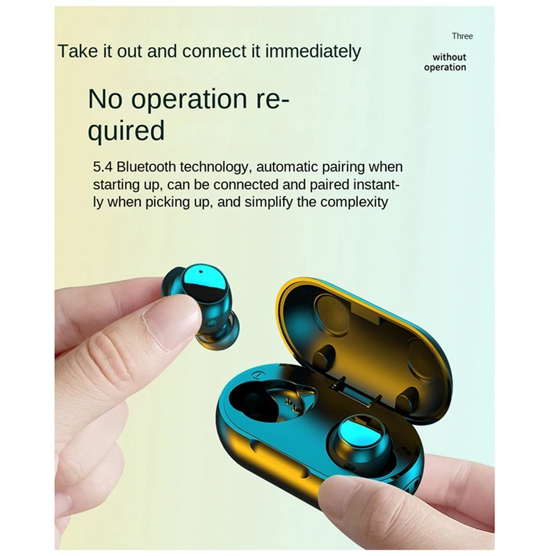 Mini TWS Bluetooth 5.4 Wireless Earbuds With Wireless Charging Case Invisible Mini Bluetooth Earphones