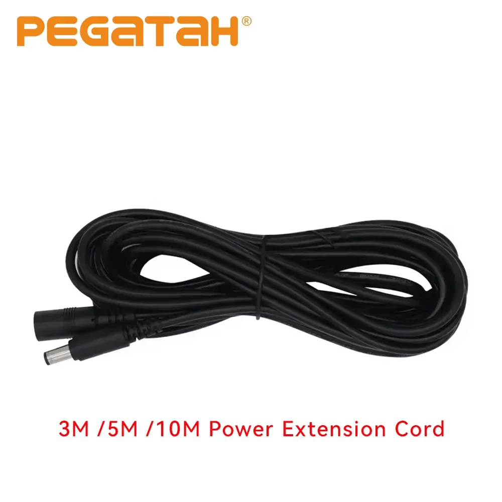 DC12V Power Extension Cord Male To Female 2.5*6mm Connector For CCTV camera Security Black 5M 10m 15m Power Cable Ip Camera
