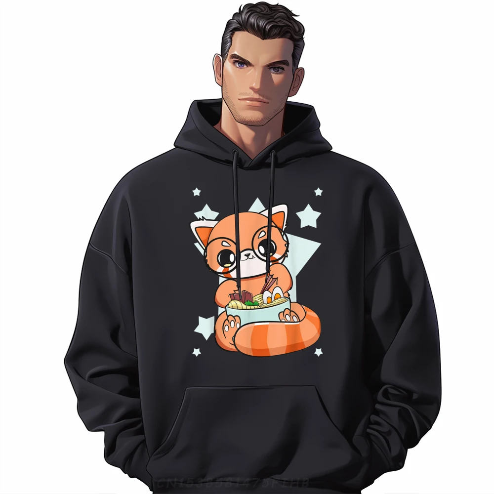 

Chinese Red Panda Eating Ramen I Love Ramen Noodles New Hoodies Spring Men's Shirt Memorial Day