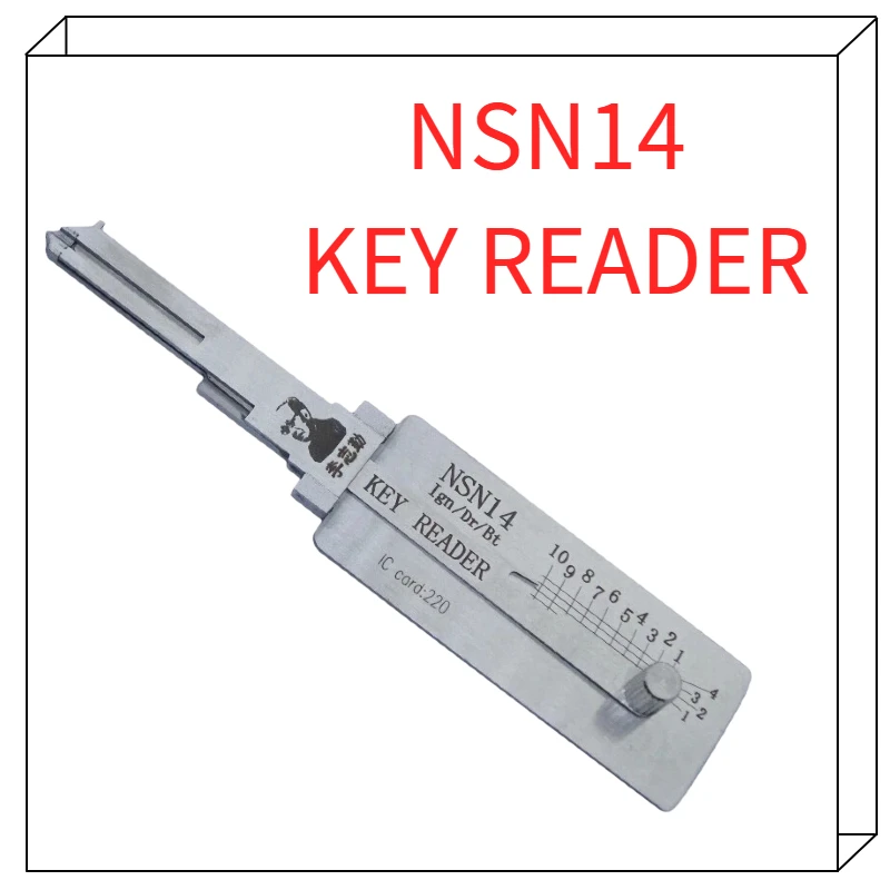 Lishi NSN14 Key Reader Locksmith Tool Flat Milling for Tiida/Yida/Livina/Sylphy/Teana Models