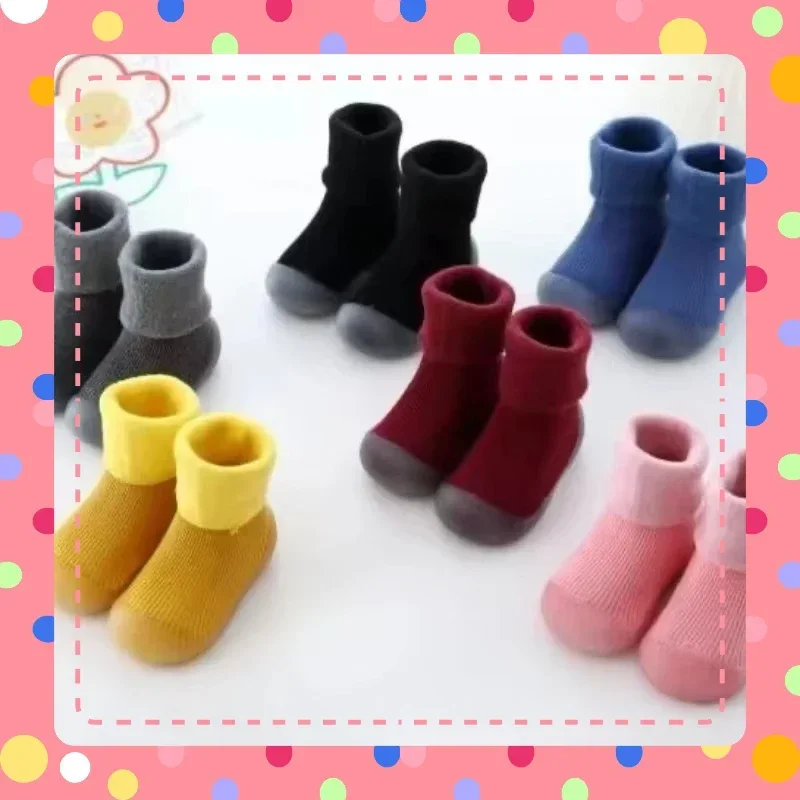 Scarpe da pavimento fresche per interni ed esterni per bambini calde in velluto estivo per scarpe con calzini spessi per ragazzi e ragazze