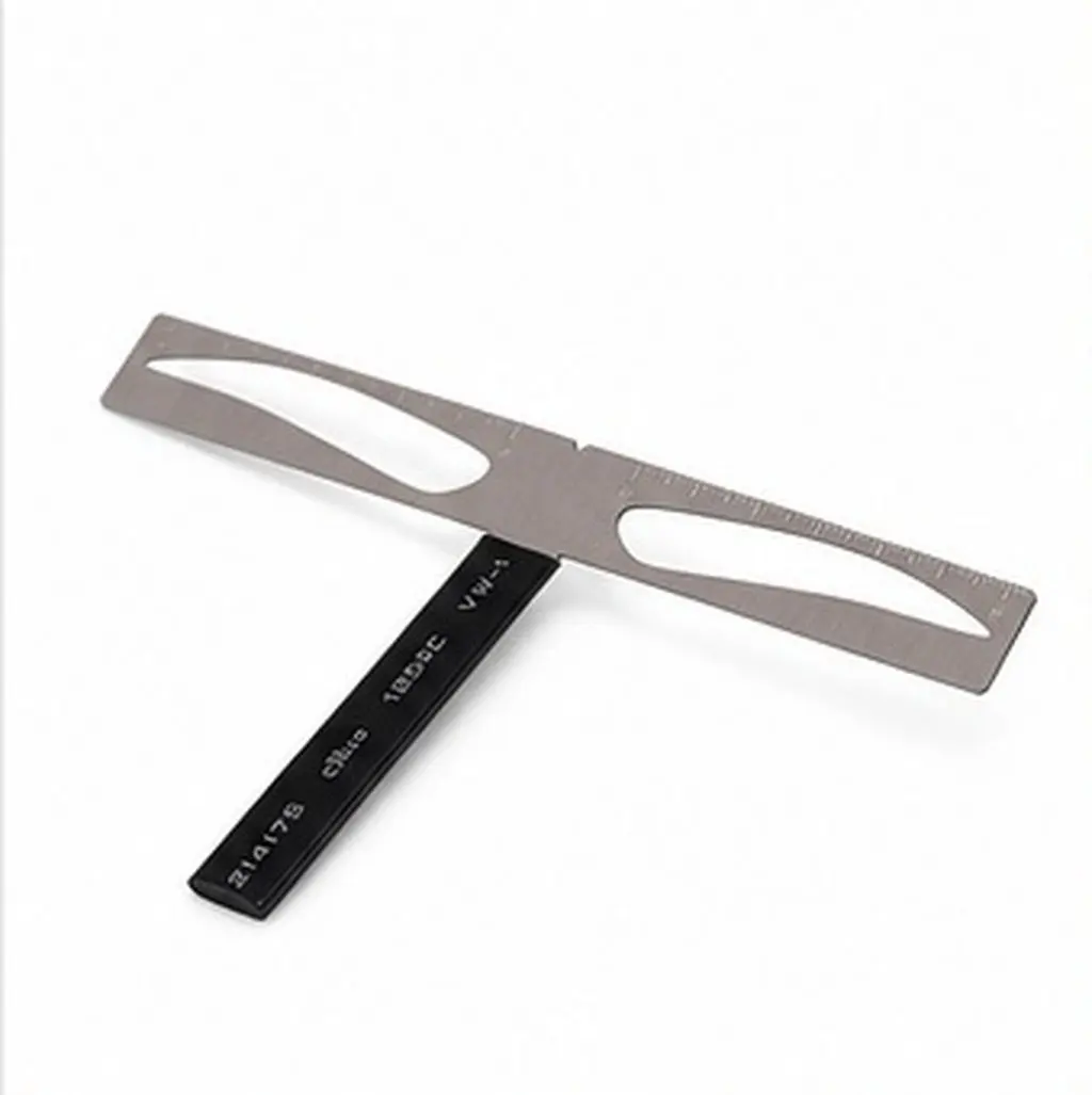 Three-Point Eyebrow Ruler Stencil Kit Professional Measuring Tool Eyebrow Drawing Tool Natural Symmetrical Brow Stamps Easy