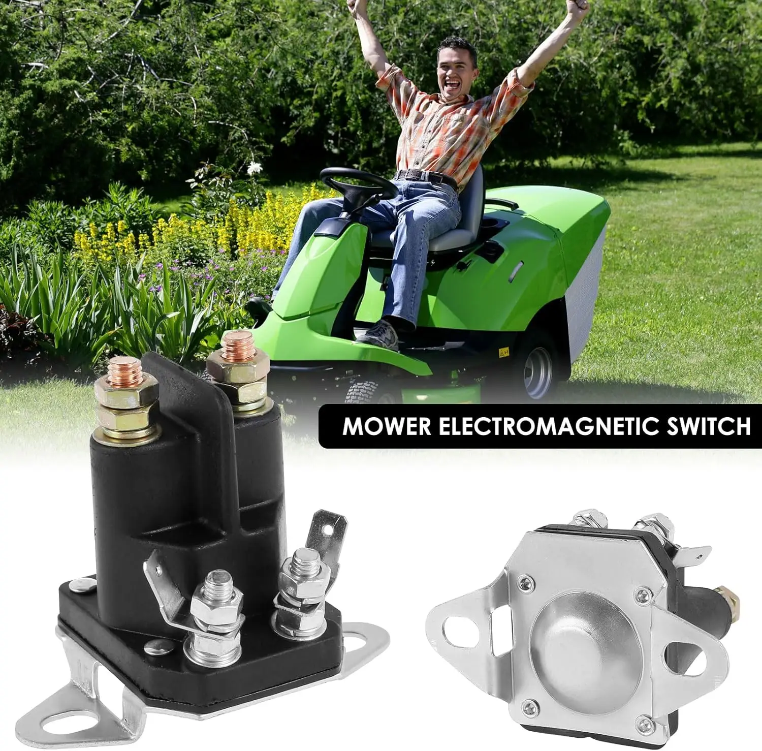 117-1197 12V Solenoid Starter Solenoid Relay for BRIGGS STRATTON ARIENS HUSQVARNA GRAVELY SNAPPERKEES Lawn Mower Accessories