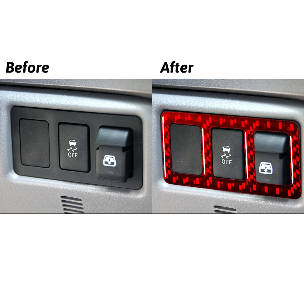 

For Toyota Tundra 2007-2013 Red imitation Carbon Fiber Car Stickers Accessories Car Interior Decorative Cover Trim