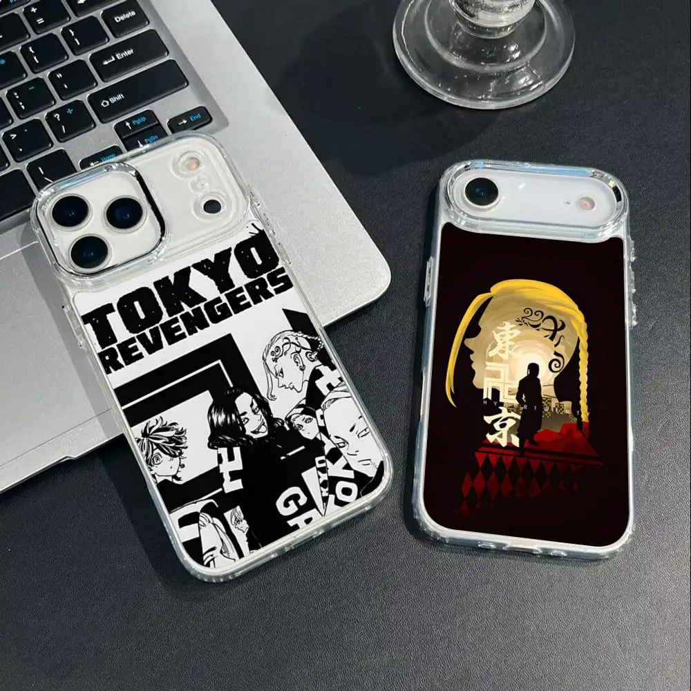 Anime T-Tokyo Revengers-S Handyhülle für iPhone 17 16 15 14 13 12 11 Pro Max Xr Air Plus Silikon-Cover Silberne Hartschalen-Hülle
