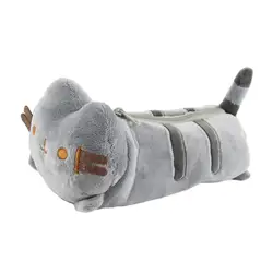 Plush Pencil Case Adorable Cat Storage Pouch Pen Case Portable Stationery Organizer Cosmetic Bag for Kids School Office Supplies
