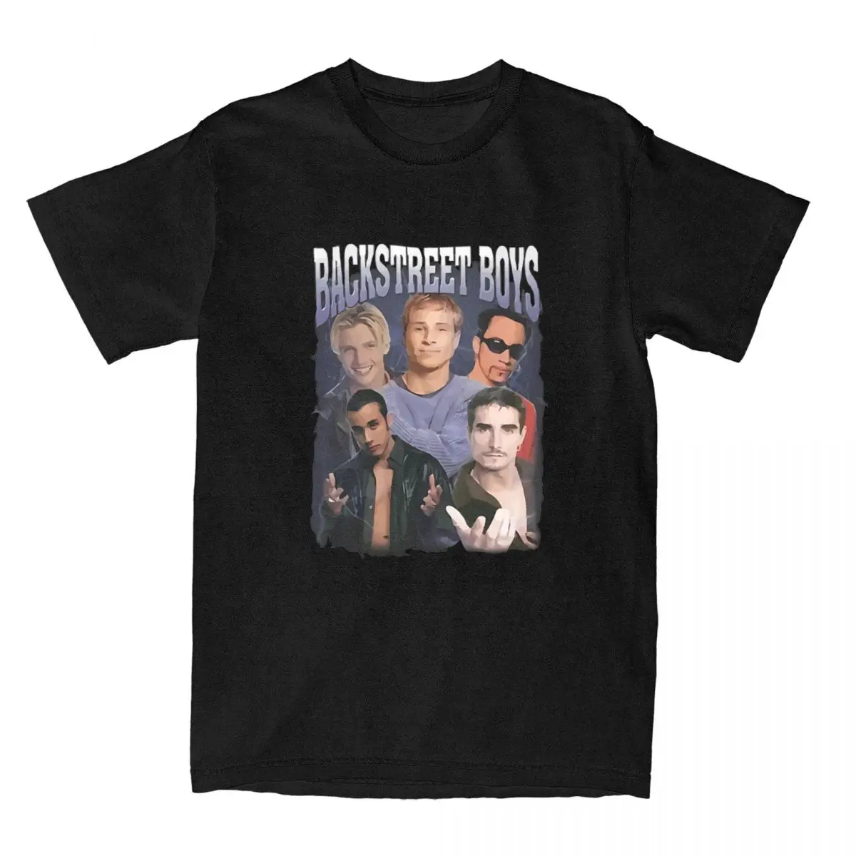 Backstreet Boys Music Men's T Shirts 90s Rock Band Funny Tees Short Sleeve Crew Neck T-Shirt Cotton Summer Tops