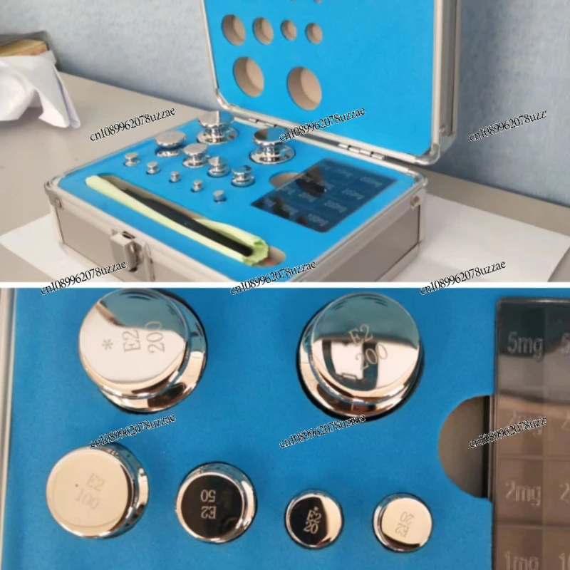Juego de pesas de grado E1 de acero inoxidable no magnético, calibración de equilibrio inteligente, personalización de peso de alta precisión