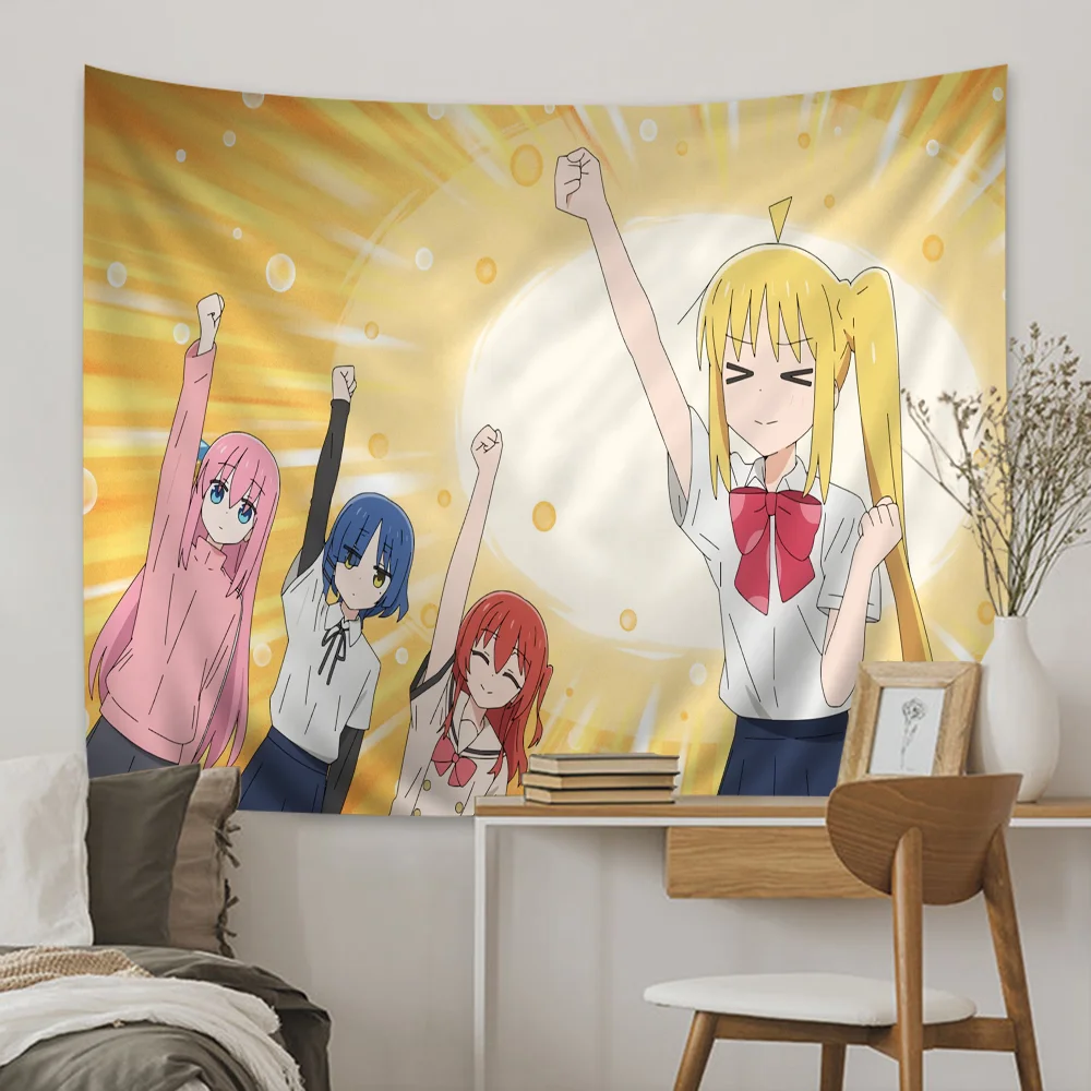 Pop Anime B-Bocchi T-The Rock Cartoon Tapestry Bohemian Wall Tapestries Mandala Wall Hanging Sheets