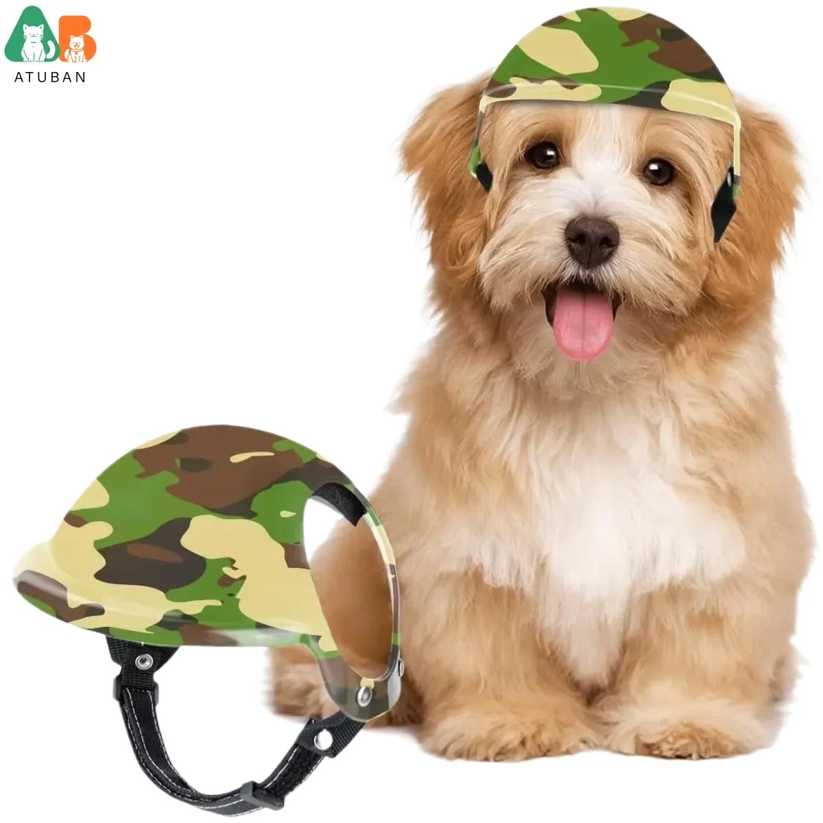 Dog Helmet for Small Dog Bicycle Helmet for Dog with Ear Hole,Dog Motorcycle Helmet Pet Hat for Outdoor Riding Driving Puppy Cap