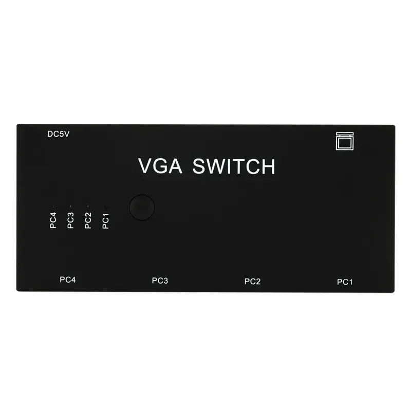 ANPWOO 1080P4 في 1 خارج VGA التبديل أربعة قطع واحد خارج الكمبيوتر Vga محول الصوت والفيديو لأجهزة الكمبيوتر المحمولة فك التشفير