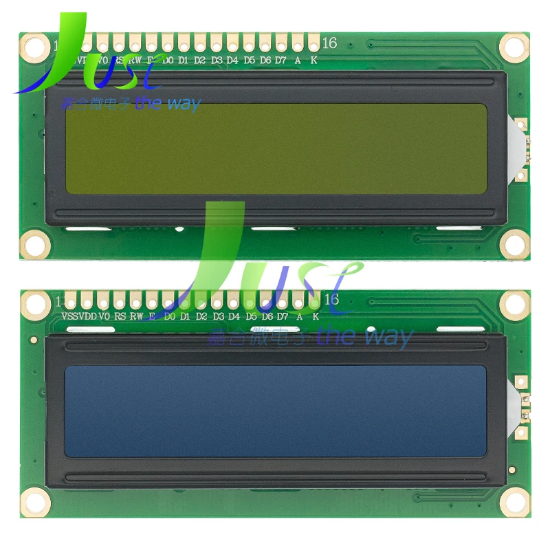 1pcs/lot 1602 16x2 Character LCD Display Module HD44780 Controller  Blue/Green screen blacklight LCD1602 LCD monitor 1602 5V