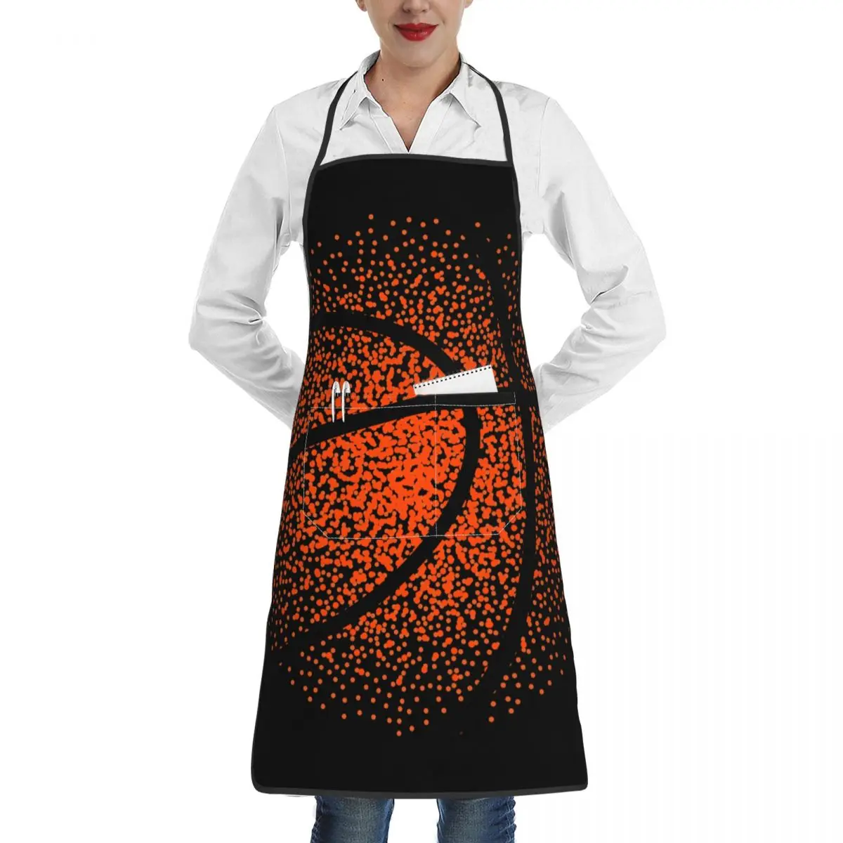 Cooking Baking Apron Basketball Dots Kitchen Apron Restaurant Sleeveless Apron Male Female Household Cleaning Tool Merchandises