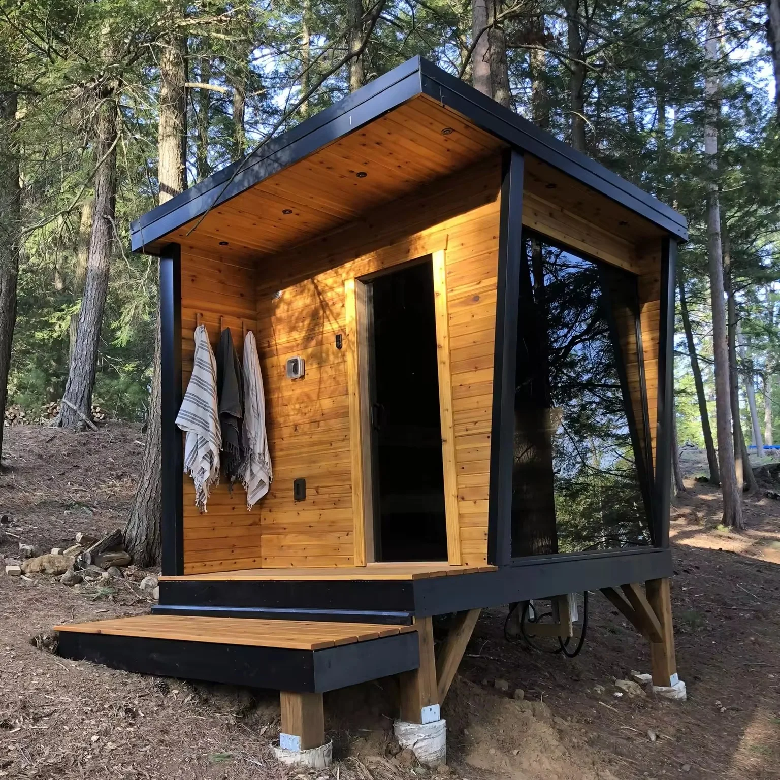 Custom Sauna Wood Solid Wood Sauna Large Outdoor Traditional Steam Sauna