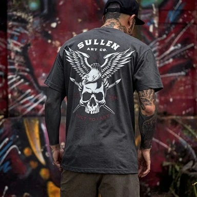 2026 Eagle Wing Skull Tattoo Graphic T-Shirt Kids Adults Vintage Streetwear Short Sleeve Crew Neck Casual Tee