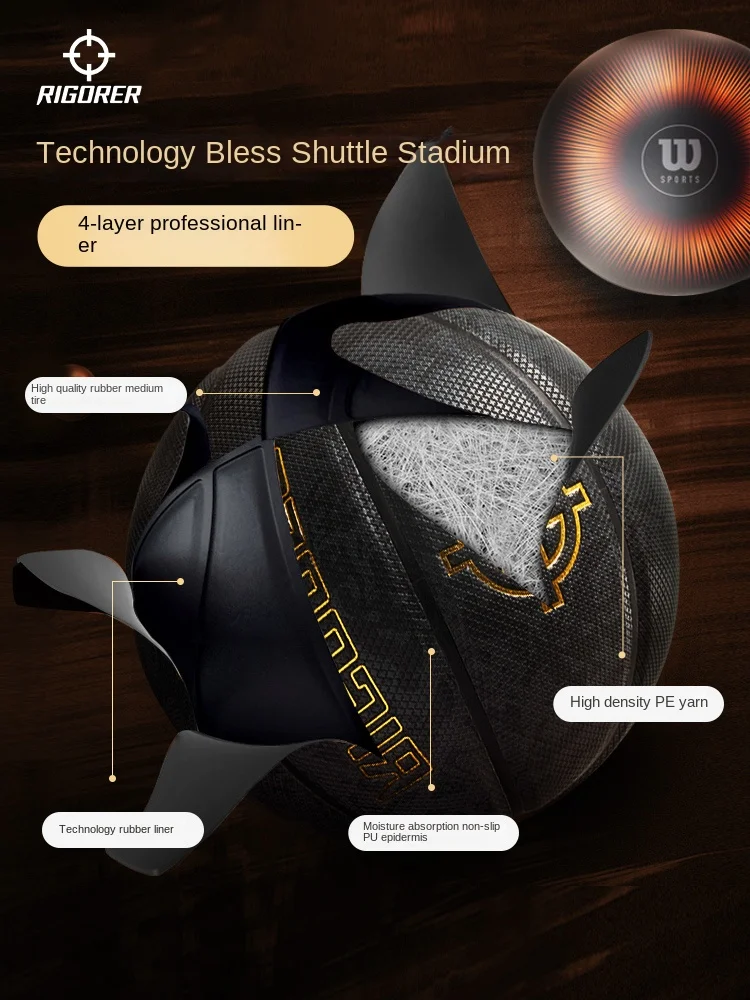 ريجورر لا. 7 كرة سلة أصلية للبالغين للاستخدام الداخلي والخارجي، كرة تدريب ممتصة للرطوبة، كرة من جلد البولي يوريثان مقاومة للاهتراء #3