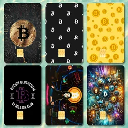 Bitcoin Aesthetic Stickers Cartoon Credit Card Visa Debit Bank Charge Card Bus Metro Waterproof Sticker Decal Decoration