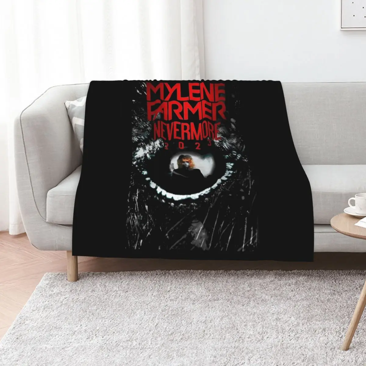 mylene farmer nevermore, Mylene Farmer, Mylene Farmer 2023, mylène farmer 2022 Throw Blanket Sofa Throw Sofas Bed Blankets