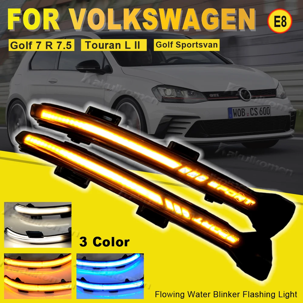 

2 шт., динамические поворотники для VW Golf MK7 7,5 7 GTI R GTD