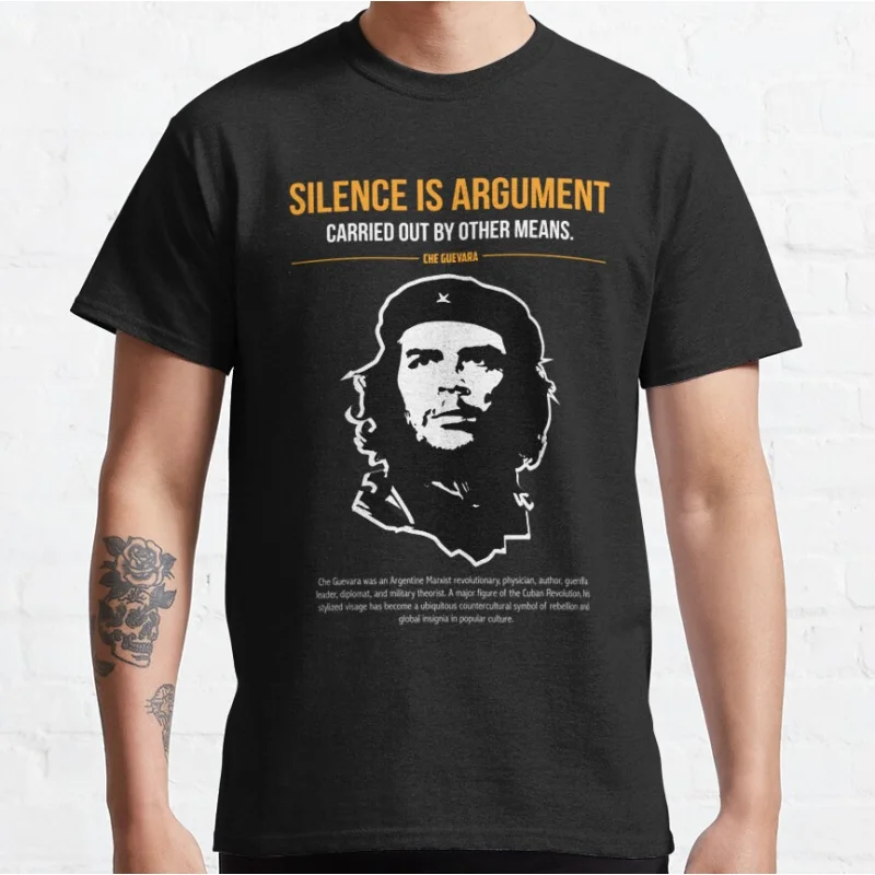 

Che guevara the best quote Retro Cuba revolution leader gift t shirt for man 100% cotton print clothes Men's All size S-6XL Tops