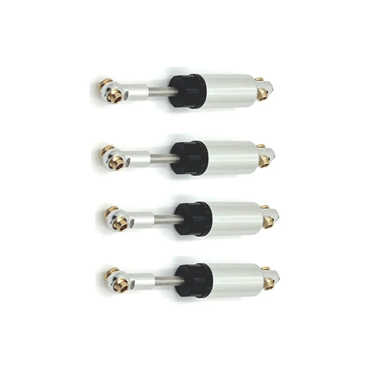 4PCS Hydraulic Shock Absorber for MN 1/12 D90 MN82 LC79 MN78 for WPL 1/16 C14 C24 C34 C44 RC Car Upgrades Part Silver