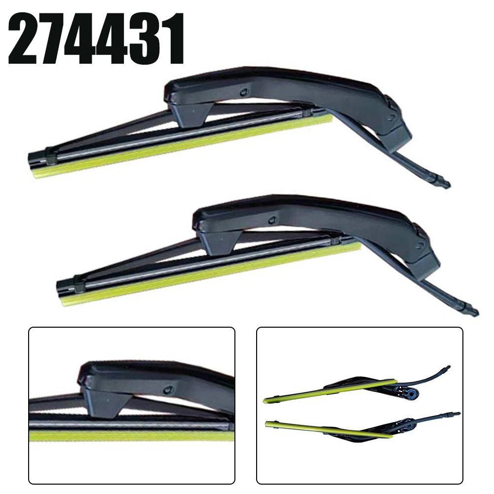 2PCS Car Headlight Wiper Black Plastic Right + Left Windscreen Wipers #274431 For Volvo S80 S90 V90 340 360 740 760 940 960