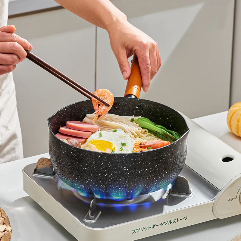 

Multifunctional Non-Stick Pot Aluminum Alloy Coated With Medical Stone Pot Household Practical Saucepan Kitchen Utensils