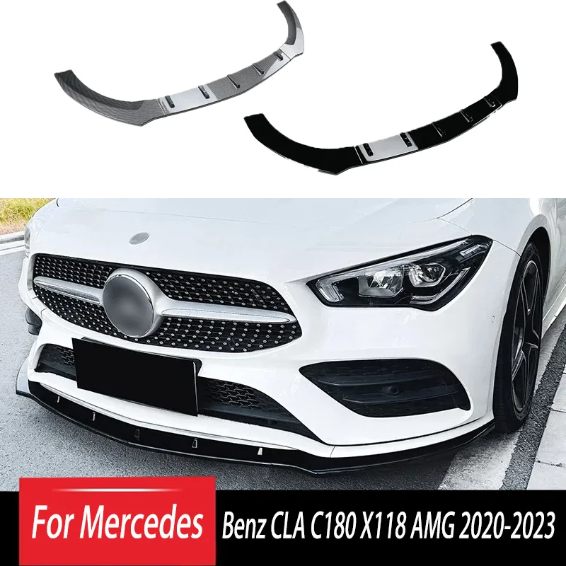 

Накладка-сплиттер на передний бампер для Mercedes-Benz CLA C180 X118 AMG 2020-2023, нижний диффузор, защитная накладка, автоаксессуары