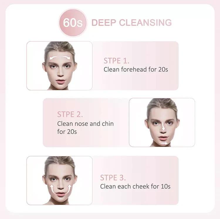 Electric Facial Cleansing Brush Private Label Cleaning Face Spin Cleanser Brush 2022 Christmas Gift Rechargeable