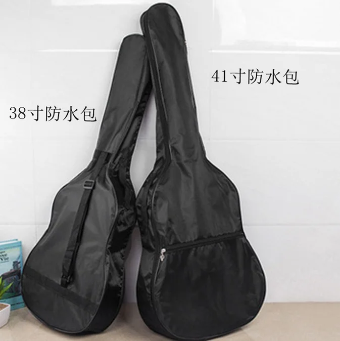 30 38 41 polegadas Acoustic Guitar Gig Bag Impermeável Camada Única de Tecido Oxford Mochila Transportando Caso Saco Titular Guitarra Saco À Prova