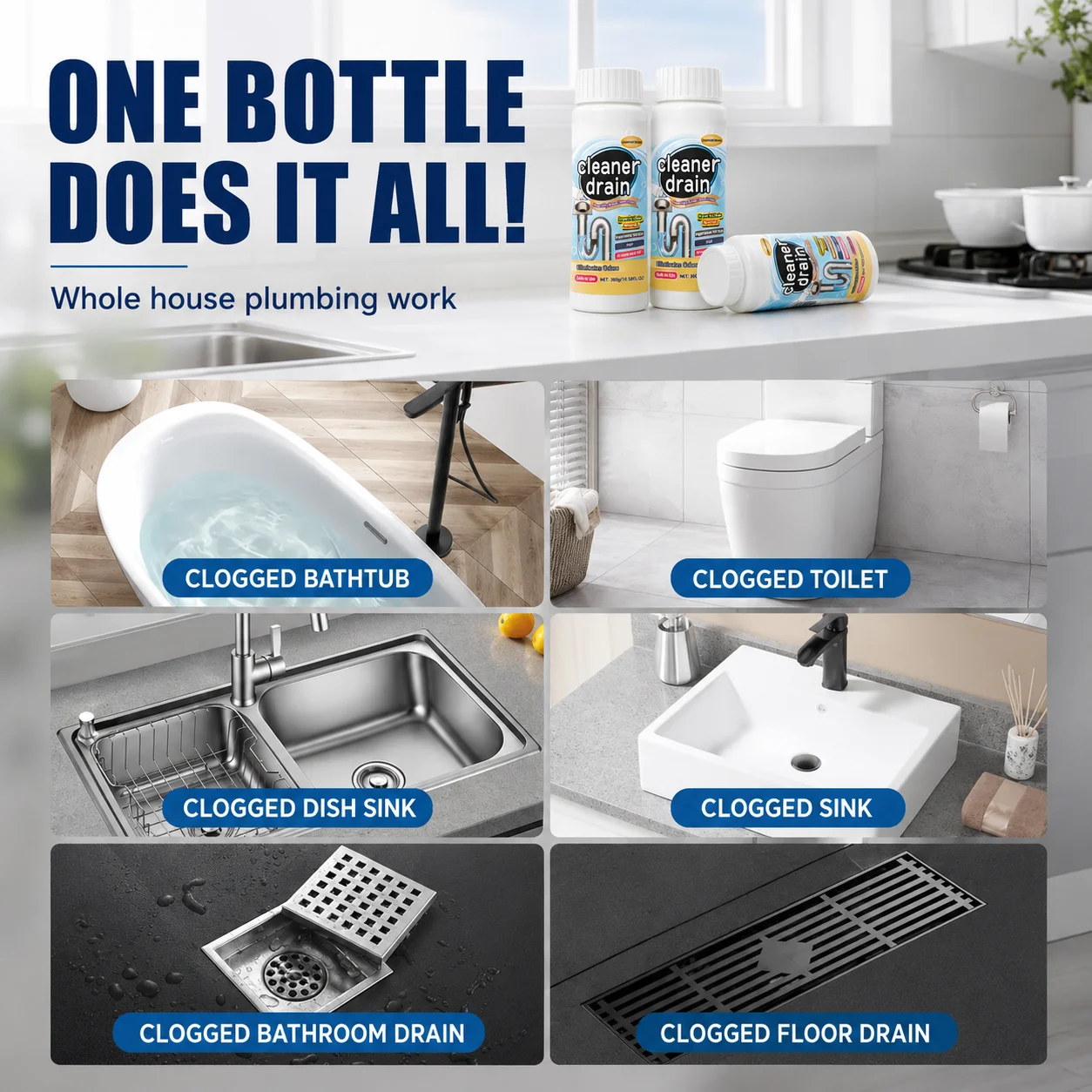 Bubuk Pembersih Saluran Air un - Home Bathroom Break ulasan dan harga