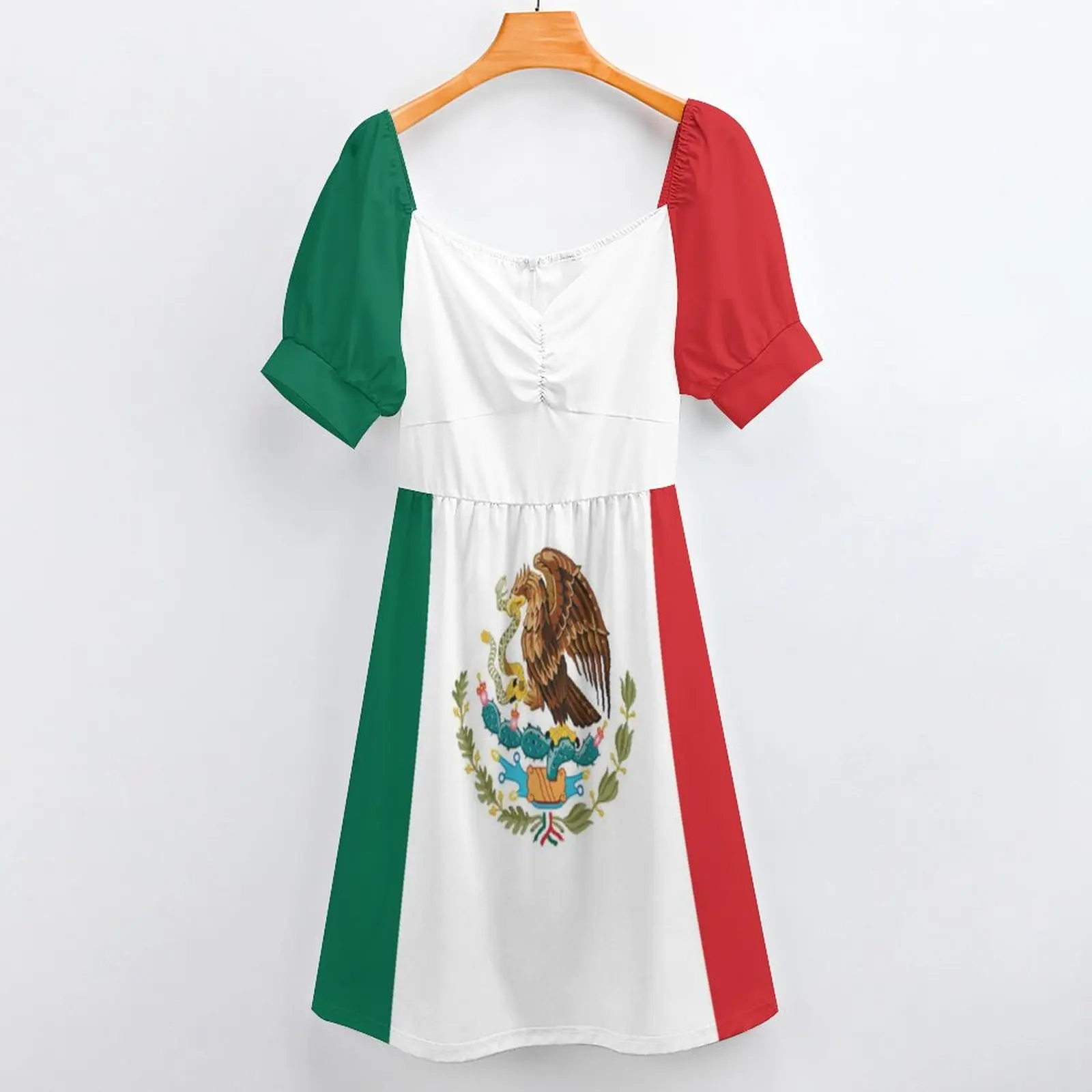 Flag of Mexico Dress Festival Dresses Summer Aesthetic Casual Dress Custom Clothing 3XL 4XL 5XL