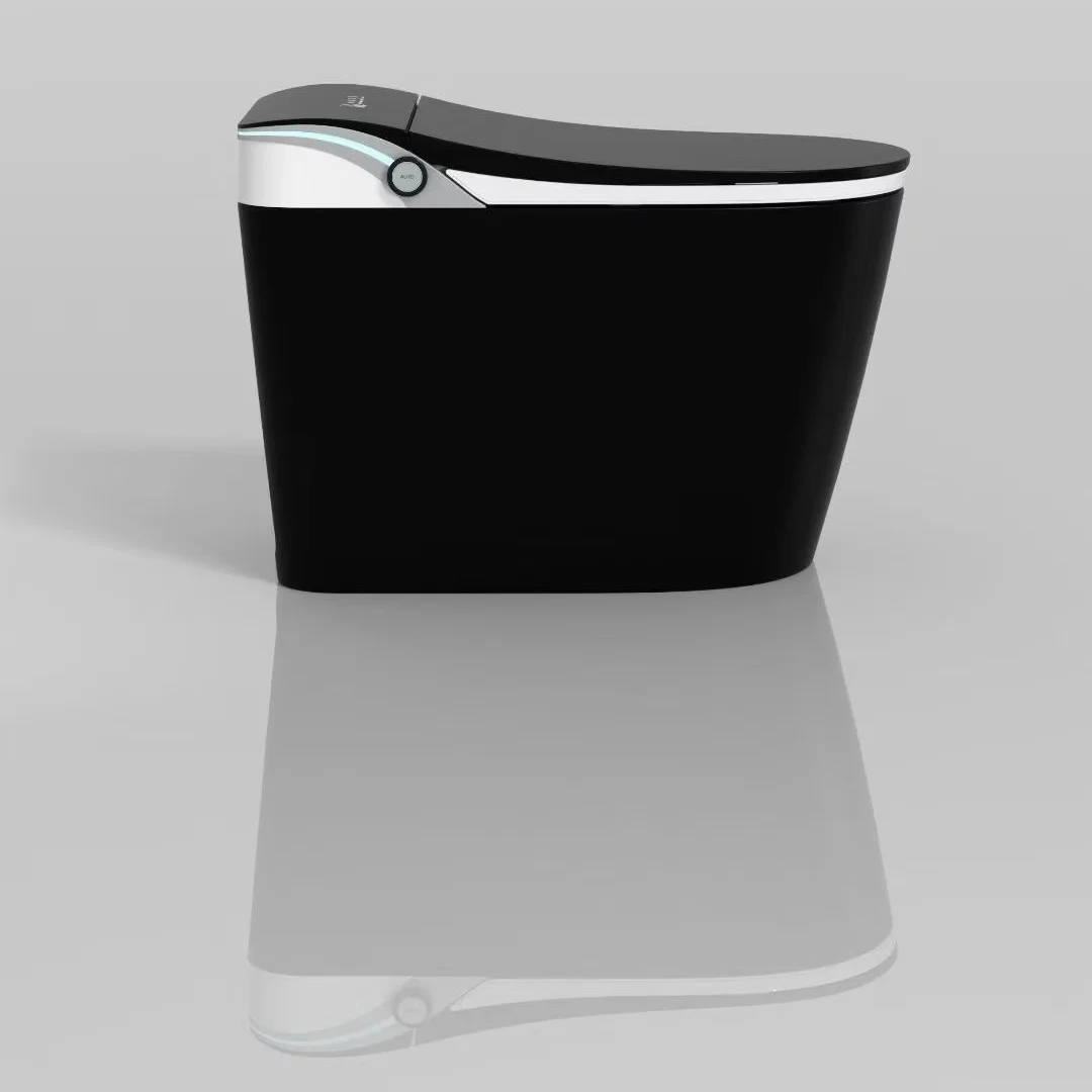 Automatic Induction Flap Reverse Ring Luxury Smart Floor-Mounted Toilet Thermostatic Effluent Flush Seat S-Trap Smart Toilet